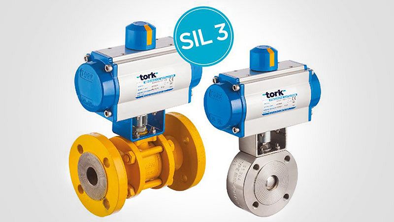 SIL3 certified TORK pneumatic actuators