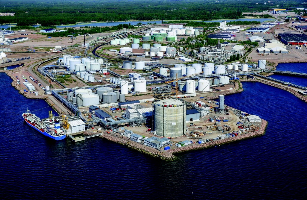 The recently commissioned Hamina LNG terminal in Finland.