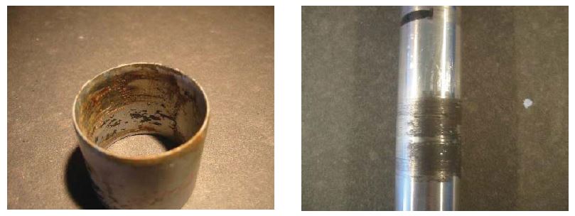 Material analysis of plain bearing failure.