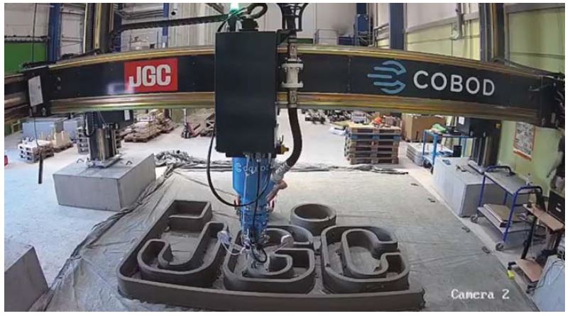 Figure 2. JGC 3D printing for concrete work. Image courtesy of JGC Corporation.