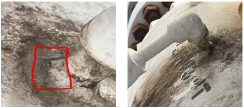 Figure 6 Figure 6: Crack of the vent valve due to flow induced vibration.