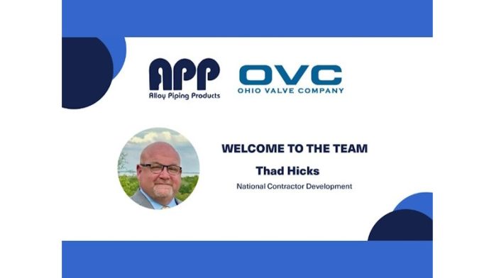 OVC and APP welcome Thad Hicks to their team OVC and APP welcome Thad Hicks to their team