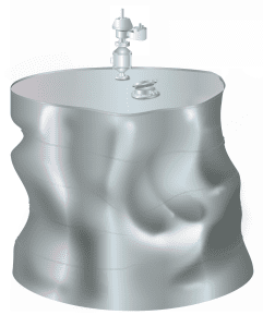 Figure 1: It does not take much pressure or vacuum to damage or even destroy a typical storage tank.