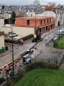 Pipelaying for district heating in Le Mans, France. Photo: James Chater.