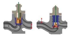 Figure 3: The difference between a 6” CL1500 valve (left) and a 6” CL2500 valve (right) results in more than double the weight, a 40+% increase in pipe takeout distance, and nearly double the initial capital cost (about USD 67,000 versus USD 116,000).