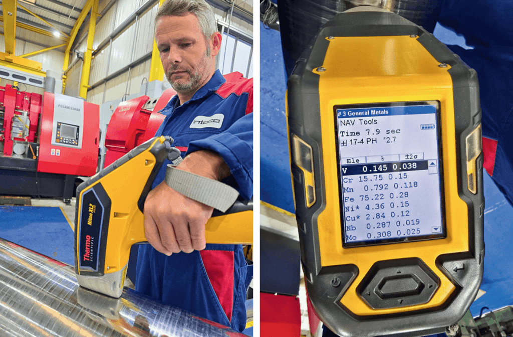 intoco5 A Thermo Scientific Niton XL2 Gold Xray Gun is used to check chemical analysis.