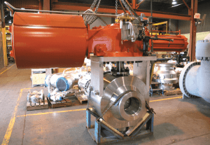 An 18-inch Securaseal® R-series severe service metal-seated ball valve headed to a refinery in the United States.