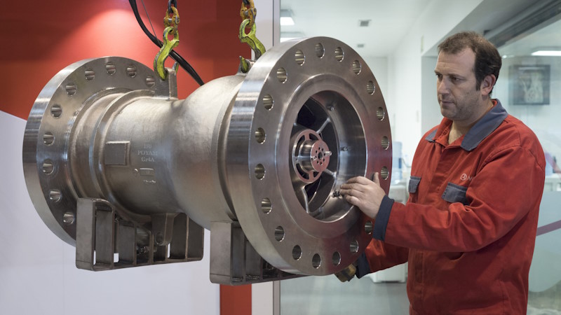 AMPO’S highly engineered axial flow check valves installed in Brazil AMPO’S highly engineered axial flow check valves installed in Brazil