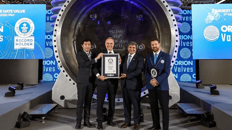 Aramco Europe celebrates valve Guinness World Record Aramco Europe celebrates valve Guinness World Record