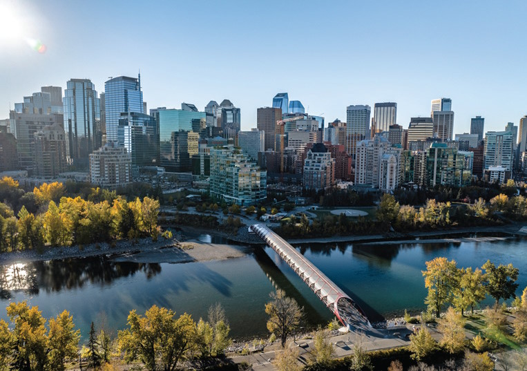 The Bow River and downtown Calgary. Photo Credit Sherpas Cinema The Bow River and downtown Calgary. Photo Credit Sherpas Cinema