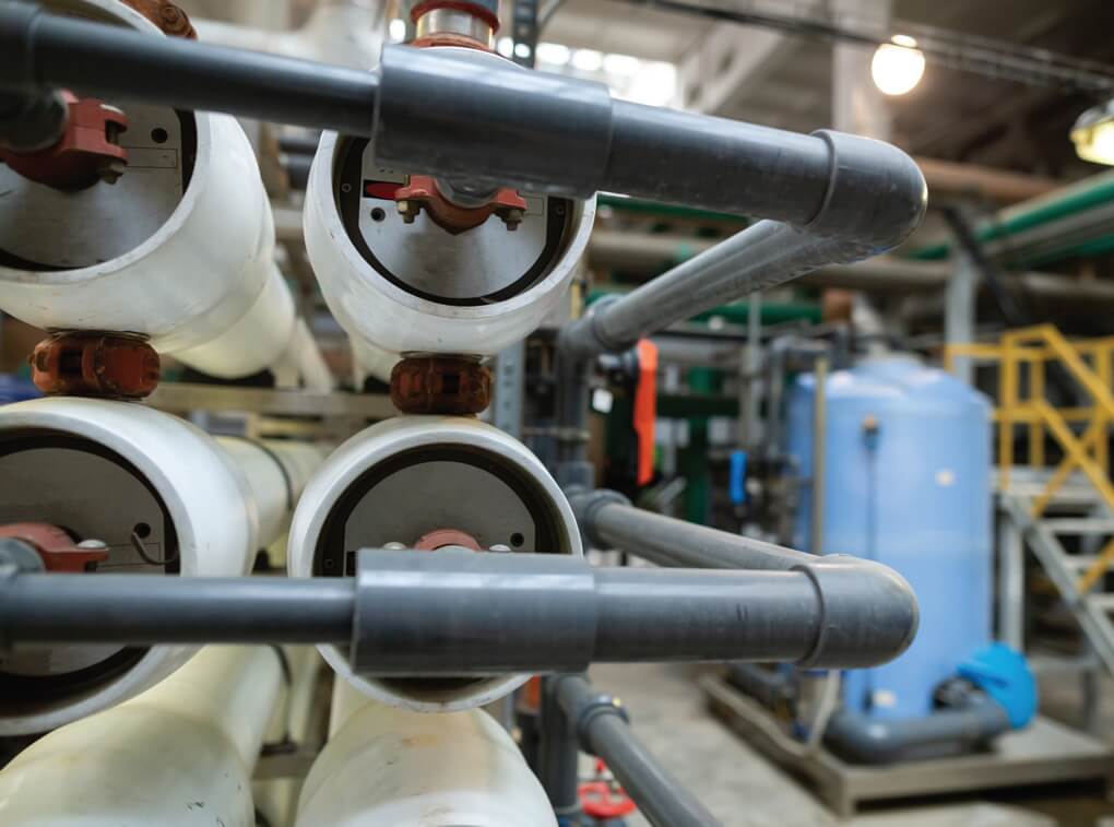 Reverse osmosis system and nanofiltration membranes for water treatment. Photo: Dreamstime. Reverse osmosis system and nanofiltration membranes for water treatment. Photo: Dreamstime.