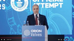 Watch the award ceremony where Orion was presented with the Guinness World Record for manufacturingthe world’s largest valve.